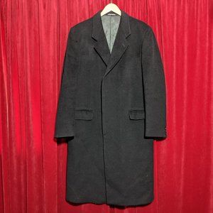 Men's Black Wool Overcoat (42R)